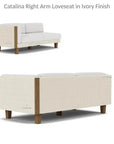 Catalina Wicker Sectional Ottoman & End Table Patio Set - LOOMLAN - Lloyd Flanders - Outdoor Lounge Sets
