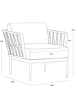 SUNPAN Catania Fabric Beautiful Armchair
