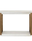 Cavette Console Table White Concrete Brass Steel - LOOMLAN - SUNPAN - Outdoor Console Tables