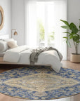 LOOMLAN Rugs Celia Blue Washable Indoor-Outdoor Rug