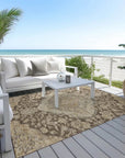 LOOMLAN Rugs Celia Brown Washable Indoor-Outdoor Rug