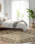 LOOMLAN Rugs Celia Brown Washable Indoor-Outdoor Rug