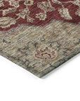 LOOMLAN Rugs Celia Red Washable Indoor-Outdoor Rug