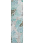 LOOMLAN Rugs Celuve Teal Washable Indoor-Outdoor Rug