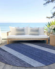 LOOMLAN Rugs Chantissa Blue Washable Indoor-Outdoor Rug