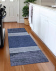 LOOMLAN Rugs Chantissa Blue Washable Indoor-Outdoor Rug