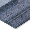 LOOMLAN Rugs Chantissa Blue Washable Indoor-Outdoor Rug