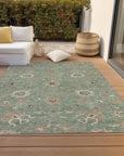 LOOMLAN Rugs Clara Green Washable Indoor-Outdoor Rug