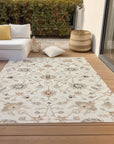 LOOMLAN Rugs Clara Ivory Washable Indoor-Outdoor Rug