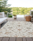 LOOMLAN Rugs Clara Ivory Washable Indoor-Outdoor Rug
