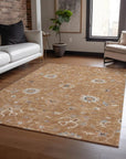 LOOMLAN Rugs Clara Orange Washable Indoor-Outdoor Rug