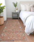 LOOMLAN Rugs Clara Pink Washable Indoor-Outdoor Rug