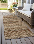 LOOMLAN Rugs Clarene Brown Washable Indoor-Outdoor Rug