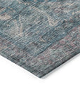 LOOMLAN Rugs Clarina Blue Washable Indoor-Outdoor Rug