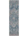 LOOMLAN Rugs Clarina Blue Washable Indoor-Outdoor Rug
