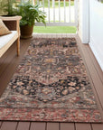LOOMLAN Rugs Clarina Gray Washable Indoor-Outdoor Rug