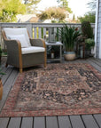 LOOMLAN Rugs Clarina Gray Washable Indoor-Outdoor Rug
