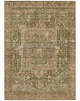LOOMLAN Rugs Clarina Green Washable Indoor-Outdoor Rug