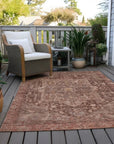 LOOMLAN Rugs Clarina Red Washable Indoor-Outdoor Rug