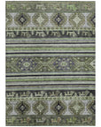 LOOMLAN Rugs Claritha Green Washable Indoor-Outdoor Rug