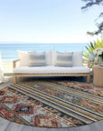 LOOMLAN Rugs Claritha Orange Washable Indoor-Outdoor Rug