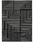 LOOMLAN Rugs Clayra Black Washable Indoor-Outdoor Rug