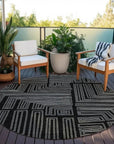 LOOMLAN Rugs Clayra Black Washable Indoor-Outdoor Rug