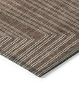 LOOMLAN Rugs Clayra Brown Washable Indoor-Outdoor Rug