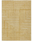 LOOMLAN Rugs Clayra Gold Washable Indoor-Outdoor Rug