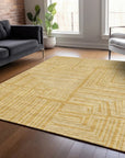 LOOMLAN Rugs Clayra Gold Washable Indoor-Outdoor Rug
