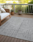 LOOMLAN Rugs Clayra Gray Washable Indoor-Outdoor Rug