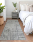 LOOMLAN Rugs Clayra Gray Washable Indoor-Outdoor Rug