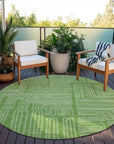 LOOMLAN Rugs Clayra Green Washable Indoor-Outdoor Rug