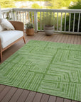 LOOMLAN Rugs Clayra Green Washable Indoor-Outdoor Rug