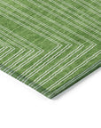 LOOMLAN Rugs Clayra Green Washable Indoor-Outdoor Rug