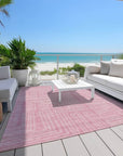 LOOMLAN Rugs Clayra Pink Washable Indoor-Outdoor Rug