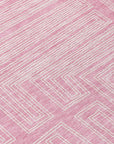 LOOMLAN Rugs Clayra Pink Washable Indoor-Outdoor Rug