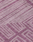 LOOMLAN Rugs Clayra Purple Washable Indoor-Outdoor Rug