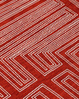 LOOMLAN Rugs Clayra Red Washable Indoor-Outdoor Rug