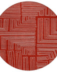 LOOMLAN Rugs Clayra Red Washable Indoor-Outdoor Rug