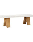 Seasonal Living Clip 87 in Concrete White Outdoor Dining Table