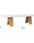 Seasonal Living Clip 87 in Concrete White Outdoor Dining Table