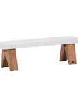 Clip Teak And Concrete Patio Bench - LOOMLAN - Seasonal Living - Outdoor Benches