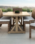 Coastal Teak Durable Outdoor Dining Table - LOOMLAN - Sunset West - Outdoor Dining Tables