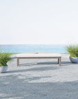 Coastal Teak Sunbrella Outdoor Dining Bench - LOOMLAN - Sunset West - Outdoor Benches
