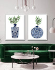 LOOMLAN Cobalt Geometric III d Canvas Art For Living Room