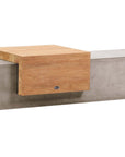Seasonal Living Monolith Concrete Outdoor Bench with Teak Tabletop