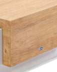 Seasonal Living Monolith Concrete Outdoor Bench with Teak Tabletop