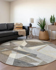LOOMLAN Rugs Contoure Brown Washable Indoor-Outdoor Rug