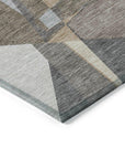 LOOMLAN Rugs Contoure Brown Washable Indoor-Outdoor Rug
